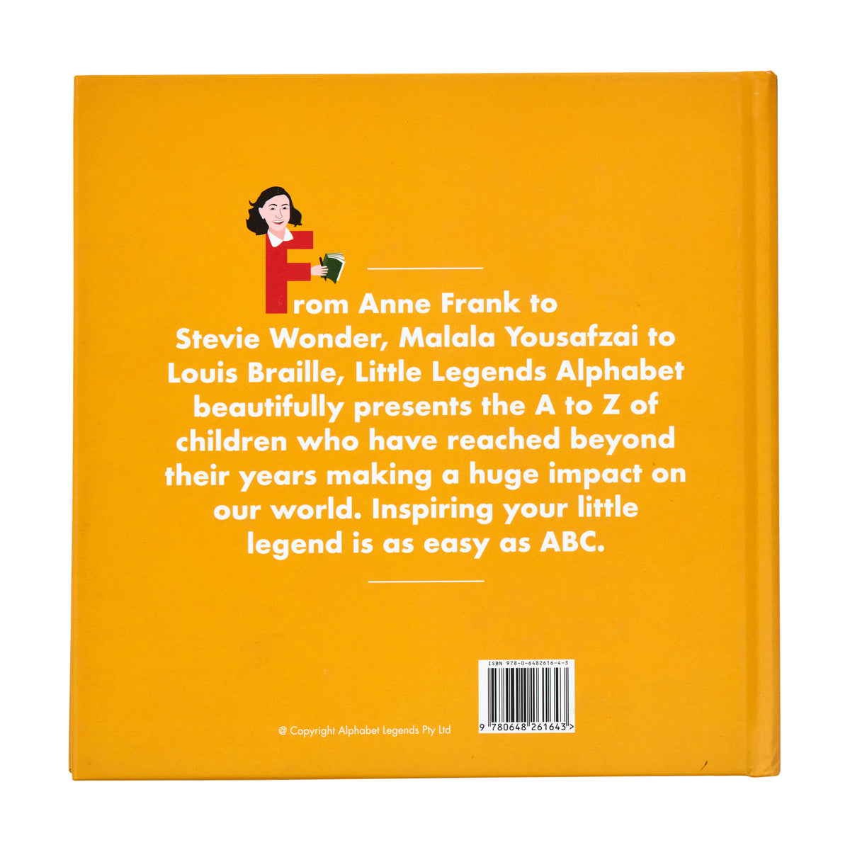 Little Legends Alphabet Book - Back Cover