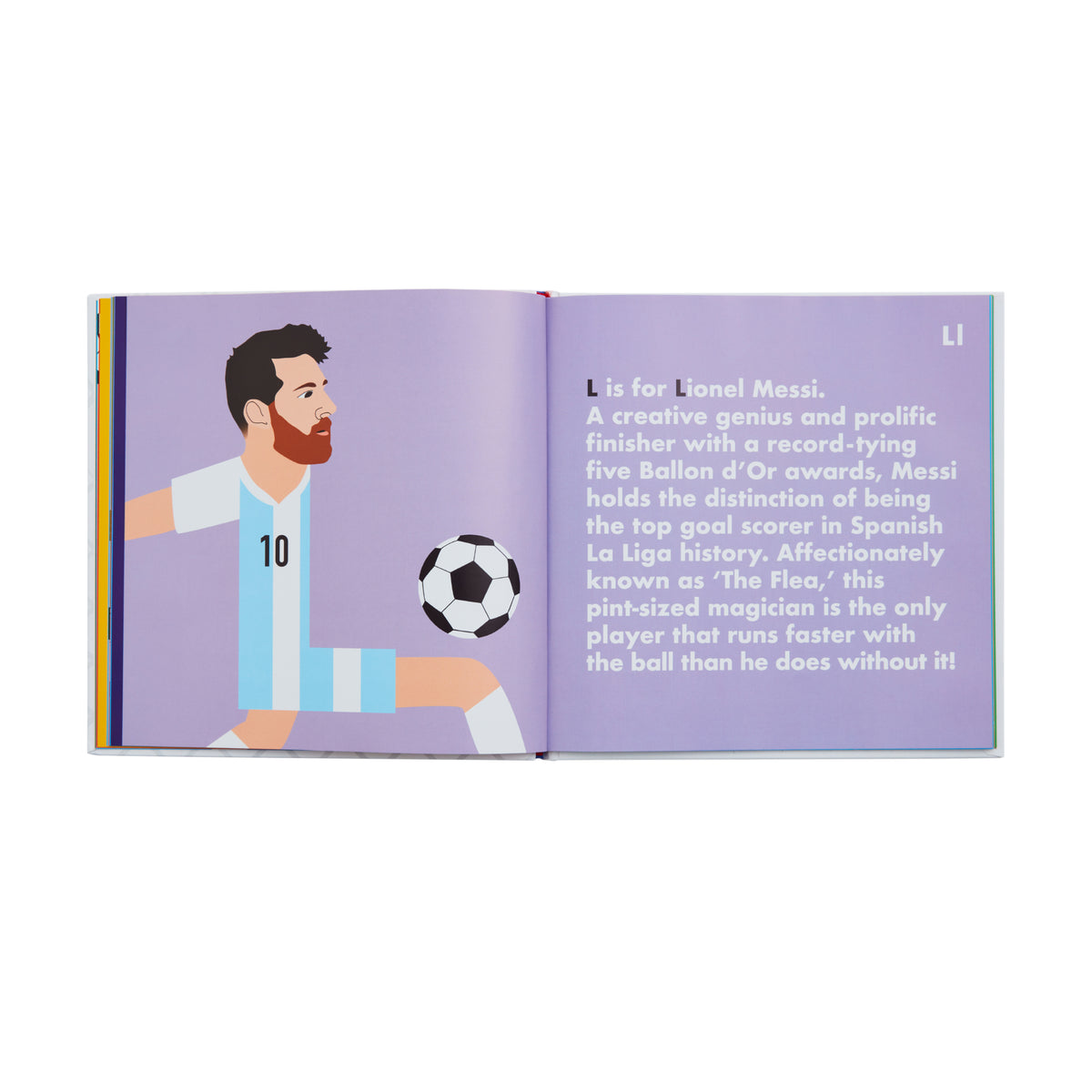 Mens Soccer Legends Alphabet Book - page L