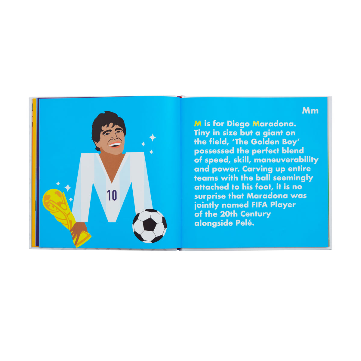 Mens Soccer Legends Alphabet Book - page M