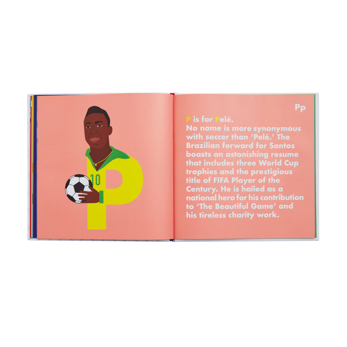 Mens Soccer Legends Alphabet Book - Page P